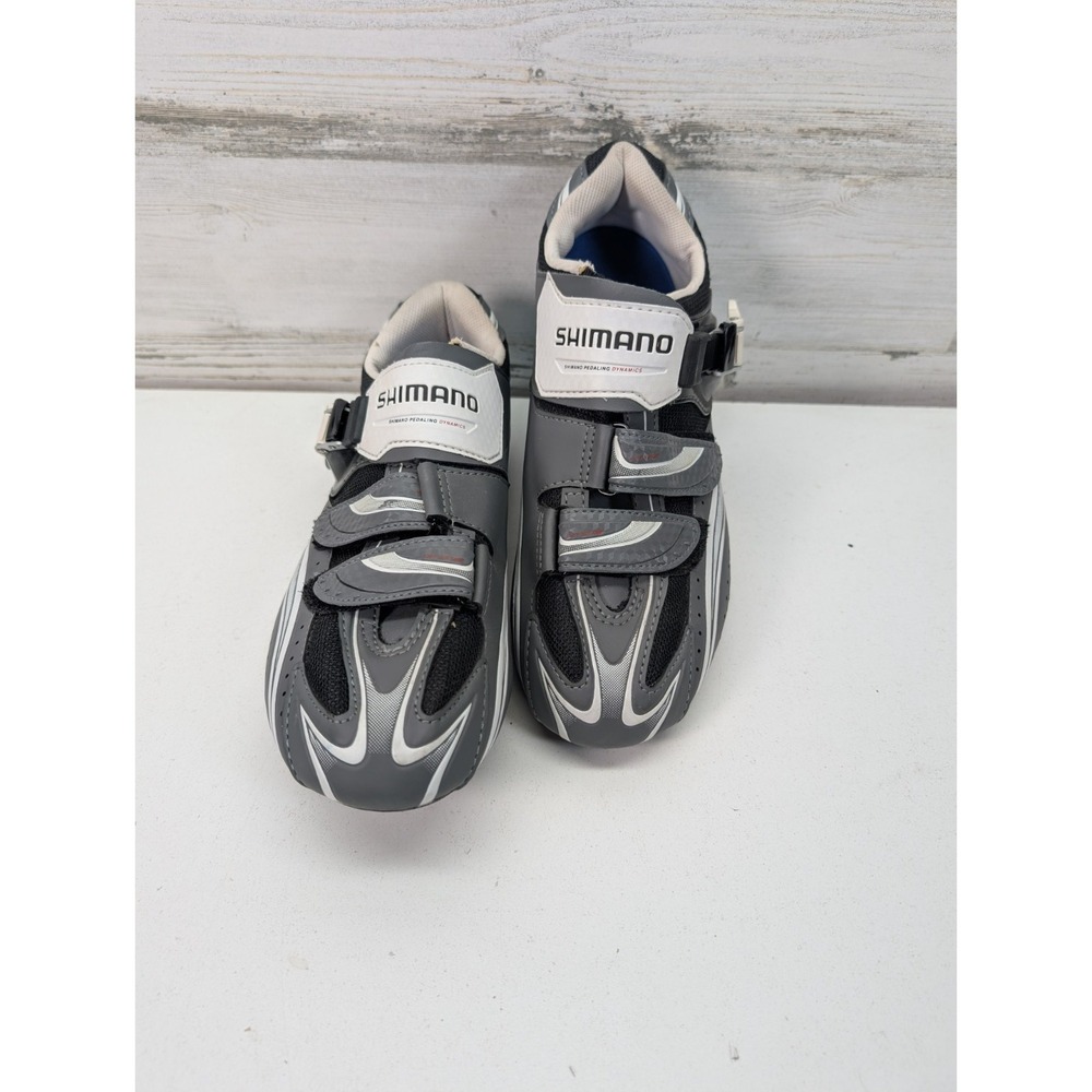 Shimano Road Cycling Shoes Size 42 EU Gray 3-Strap SPD-SL Cleats Mens